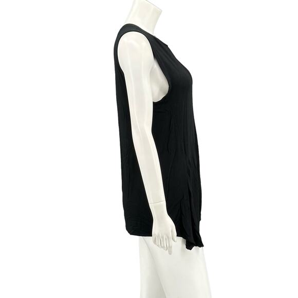 Fabletics Top Womens Small Black Tank Slits Sleeveless Activewear Workout‎ Gym - Picture 3 of 6